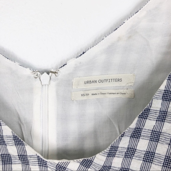 Urban Outfitters Lena Gingham Puff Sleeve Mini Dress in Blue - Picture 7 of 12